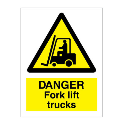 Danger Fork Lift Trucks Sign (20029V)
